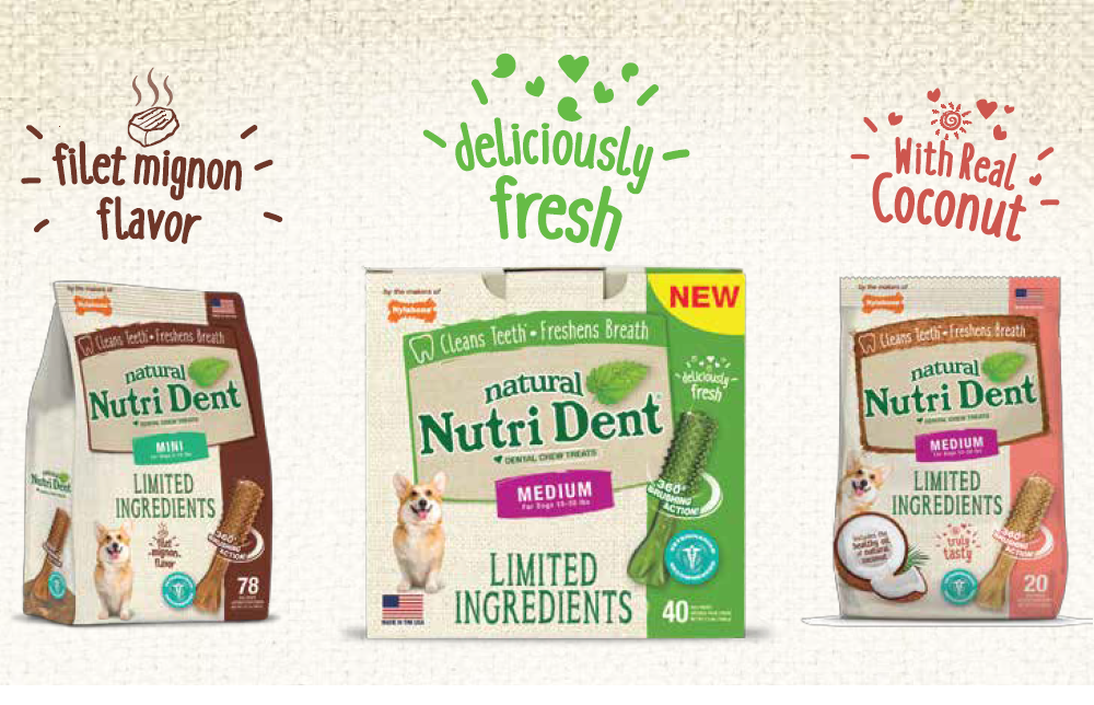 Win 100 in NEW Limited Ingredients Nutri Dent Dental Treats